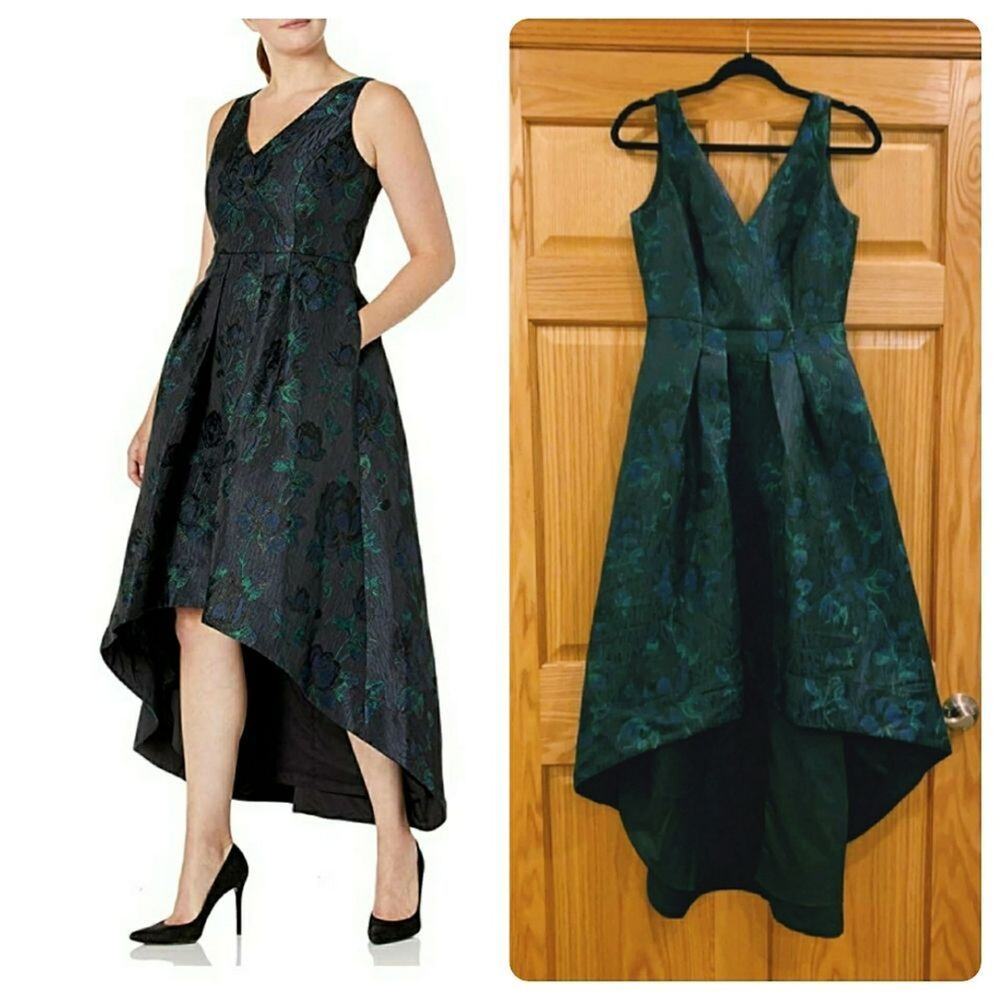 Aidan by Aidan Mattox Jacquard High Low Dress